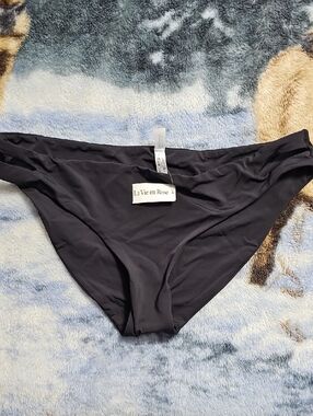 La Vie En Rose Black Swim Bikini Bottom